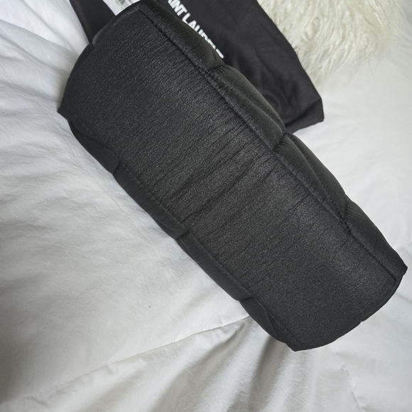 Saint Laurent Black Quilted Nylon Small Loulou Puffer Chain Bag NWT - Picture 4 of 14
